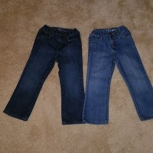 2 pair of Childrens Place size 4t bootcut jeans